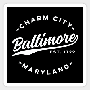 Vintage Baltimore Charm City Maryland USA Sticker